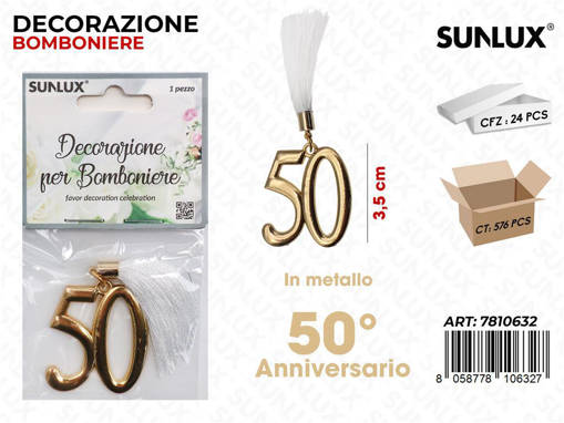 SUN DECORAZIONE 50 ANNI 