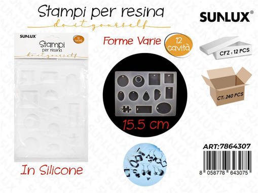 Stampi In Silicone Per Resina Forme Ass. 12Cav. /Pz Da 12**