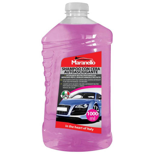 Maranello Shampoo 1L C/Cera Liq.Fuxia F Luo Maranello shampoo Auto con CERA 1 litro Liq.Fuxia F Luo Maranello