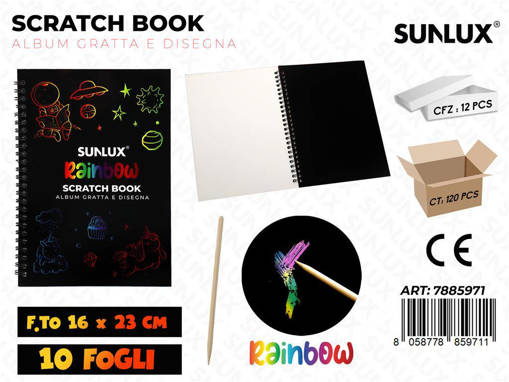 Sunlux - Scratch Book 10Ff 16*23Cm /Pz Da 12** 7885971