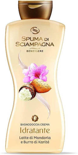 Spuma Di Sciampagna Bagnodoccia Crema Idratante Latte Di Mandorla Burro Di Karitè 500 ml