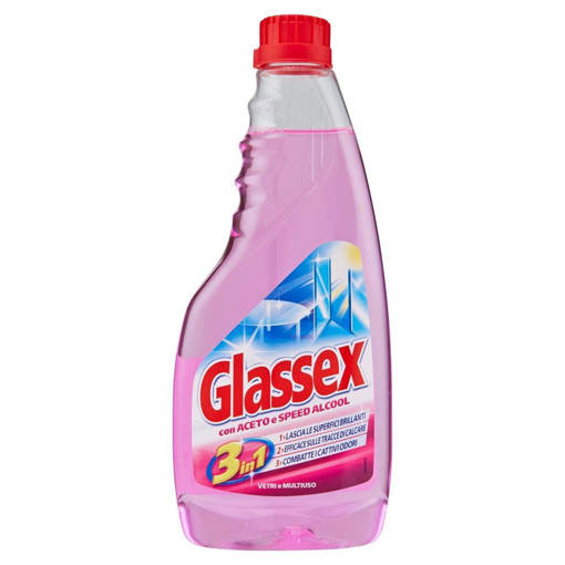 Glassex Vetri e Multiuso Aceto Ricarica 500 ml