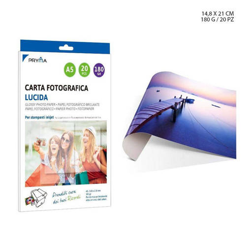 Pryma Carta Fotografica Lucida A5 180G 20Ff Bl. 0142714
