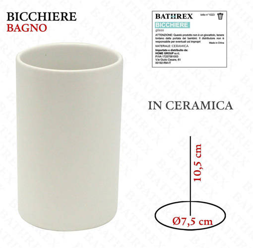 Bathrex Bicchiere Da Bagno In Ceramica 