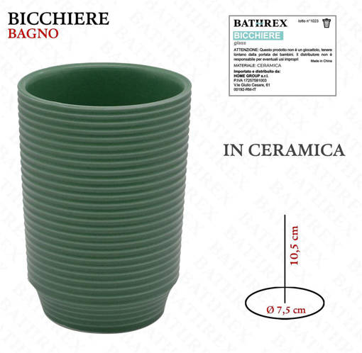Bathrex L.Line Bicchiere Verde Ottanio