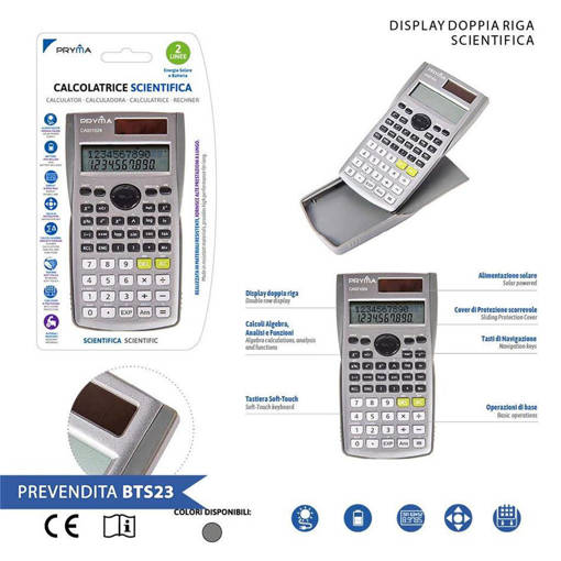 Pryma Calcolatrice Scient.2Righe 156X85X20Mm Solar 0218941