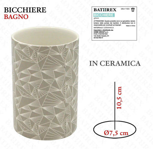 Bathrex Bicchiere Da Bagno In Ceramica