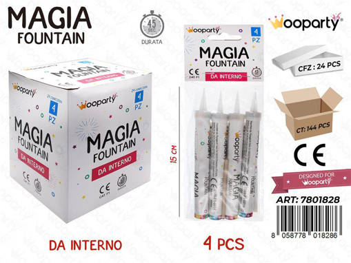 Wooparty /Fontana Magia Da Interno 4Pcs 15Cm /Pz Da 24**