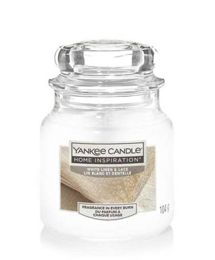 Yankee Candles - Candela In Giara Piccola White Linen & Lace 1613617E