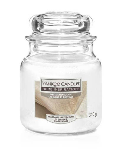 Yankee Candles - Candela In Giara Media White Linen & Lace 1570516E