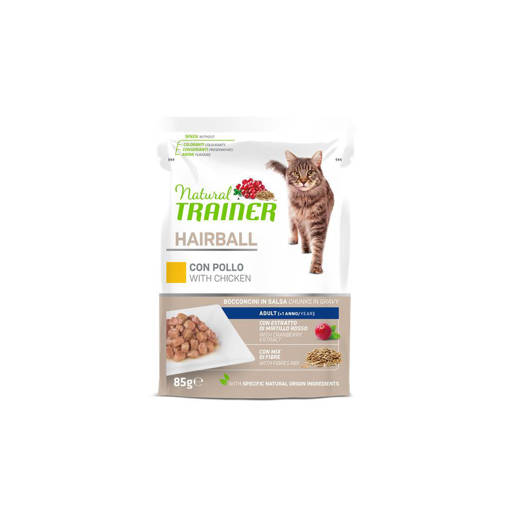 Natural Trainer Gatto HAIRBALL Pollo 85 gr 