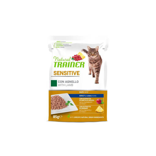 Natural Trainer Gatto Sensitive 85 gr Agnello