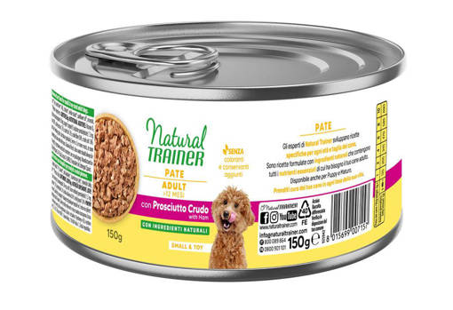 Natural Trainer Cane Small/Toy 150 gr Prosciutto