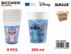 Bicchieri Carta Fsc Lilo E Stitch 200 Ml Cf 8