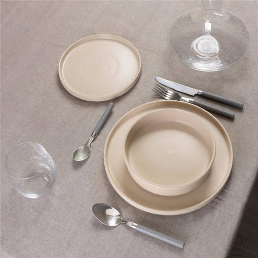 Set 18 Piatti Evelyn Crema