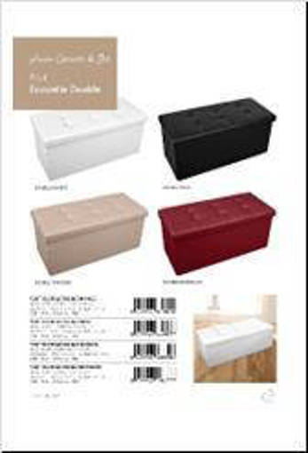 ZAMBETTI PUFF ECOPELLE DOUBLE BORDEAUX