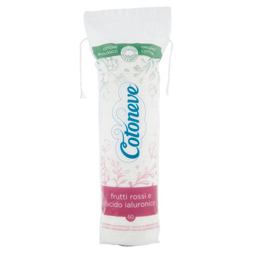 Cotoneve Dischetti Levatrucco Frutti Rossi e Acido Jaluronico 60 pz