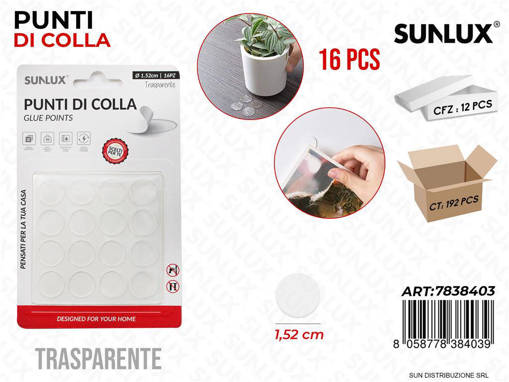 Sunlux Punti Di Colla Trasp. 16Pcs D.1.52Cm /Pz Da 12**