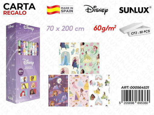 Rot. Carta Regalo Princess Ass. 70*200Cm 60Gr