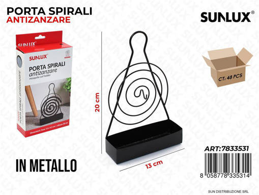 Porta Spirali Antizanzare In Metallo 13*20Cm /Pz Da 6**
