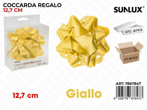 Sunlux Coccarda Regalo Giallo 12.7Cm /Pz Da 12*