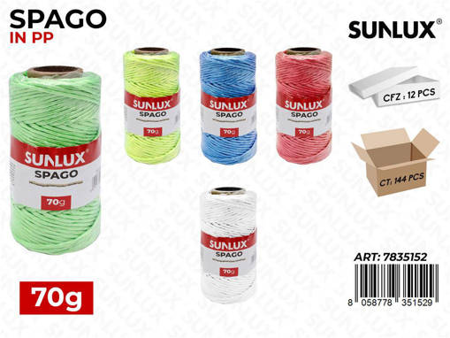 Sunlux - Filo Spago In Pp Col. Ass. 70Gr /Pz Da 12** 7835152