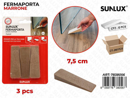 Sunlux FERMAPORTA MARRONE 2.4*7.5CM-3PCS /PZ DA 12**