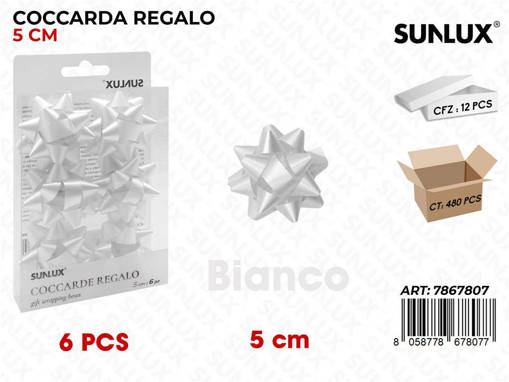 COCCARDE REGALO 2CM BIANCHA