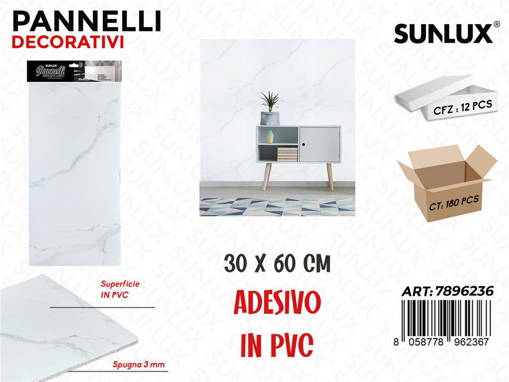 Sunlux Pannelli Dec. Adv Eff. Marmo Pvc 30*60Cm
