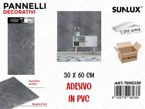 Sunlux Pannelli Dec. Adv Eff. Marmo Pvc 30*60Cm
