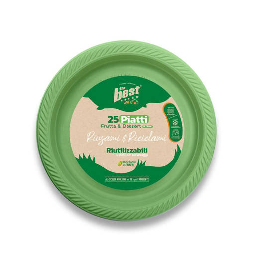 The Best Piatti Frutta Riutilizzabili 25 Pz, Verde