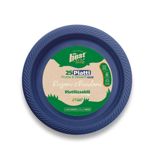 The Best Piatti Frutta Riutilizzabili 25 Pz, Blu