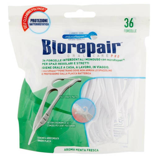 BIOREPAIR 36 FORCELLE INTERDENTALI MONOUSO ALLA MENTA FRESCA