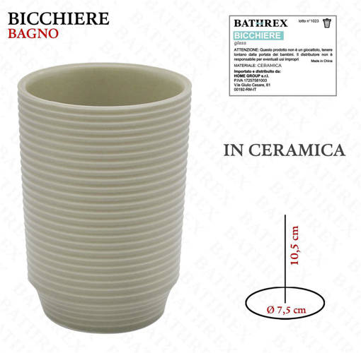 Bathrex L.Line Bicchiere Beige