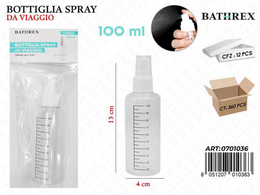 Bathrex.Bottiglia Spray Plastica 100Ml