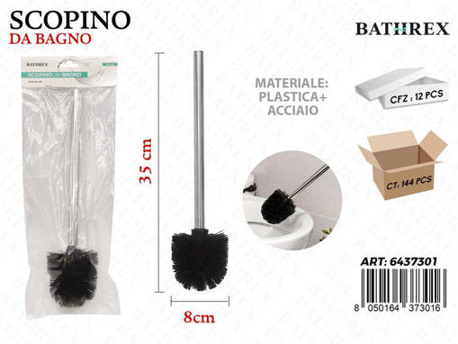 Bathrex Scopino Wc M/Met.35Cm Nero