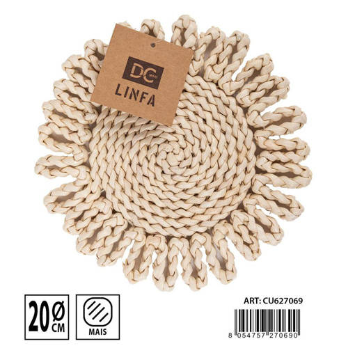 Dc Casa Sottopiatto Mais Naturale 20X1.2Cm