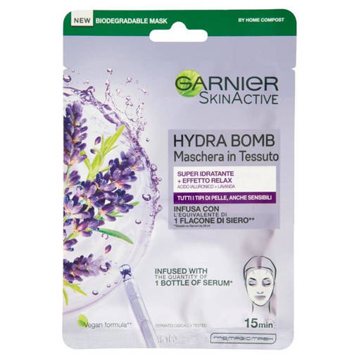 Garnier S.Act. Hydrabomb Lavanda Maschera Tessuto 