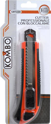 Kombo Taglierino Professionale Con Bloccalama, 3 Lame Di  Ricambio, Impugnatura Antiscivolo