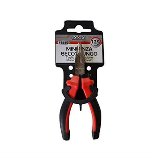 Kombo Mini Pinza Becco Lungo In Acciaio Forgiato A Caldo, L=  125Mm, Manico Ergonomico E Antiscivolo