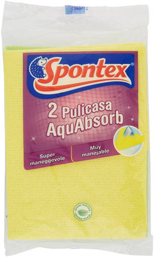Spontex Pannospugna Pulicasa Aquabsorb, 2 pezzi