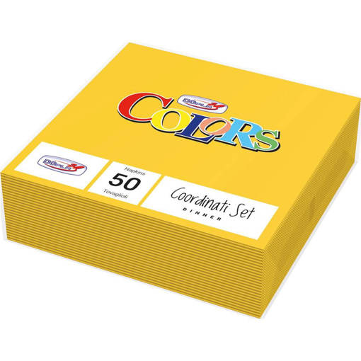 Dopla Tovaglioli Ovatta 33X33 2Veli  Giallo Carta