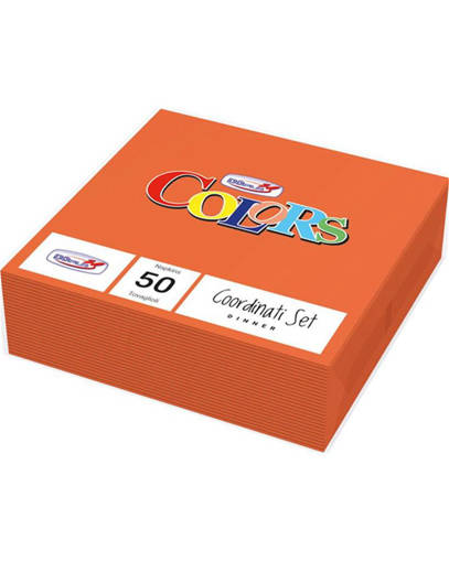 Dopla Tovaglioli Ovatta 33X33 2Veli  Arancio Carta, 50 pz