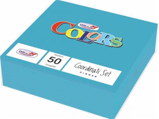 Dopla Tovaglioli Ovatta 33X33 2Veli  Turchese Carta