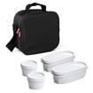Tatay Kit Urban Food Casual Nero Borsa Ermetica 2 Contenitori Ovali 0,5 litri + 2 Contenitori da 0,2 litri
