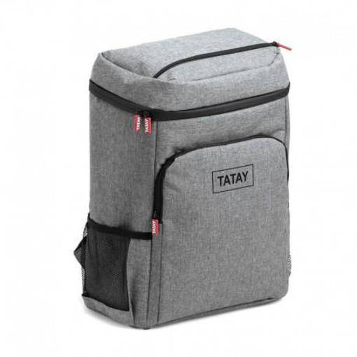 Tatay Urban Food Zaino Frigo 25L Denim Grigio (Zaino Termico Dotato Di 1 Scomparto C/Triplo Strato Isolante: Uno In 100% Poliestere, Uno Termico In Spugna Ed Uno In Foglio Di Alluminio- 1 Tasca Superiore Non Termica, 2 Tasche Esterne In Rete, 1 Tasca Picc
