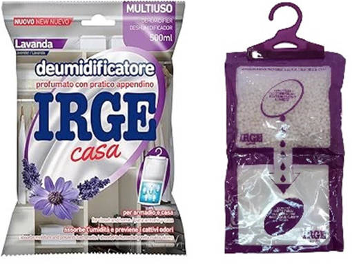 Irge Deumidificatore 500 ml con Appendino Lavanda