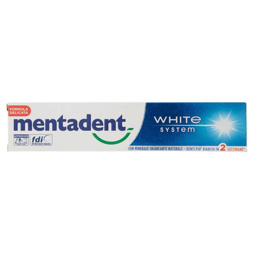 MENTADENT DENTIFRICIO WHITE SYSTEM FORMULA DELICATA 75 ML