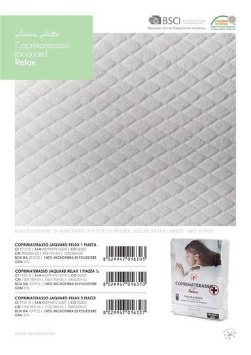 Zambetti Coprimaterasso Relax, Jacquard, 2 piazze