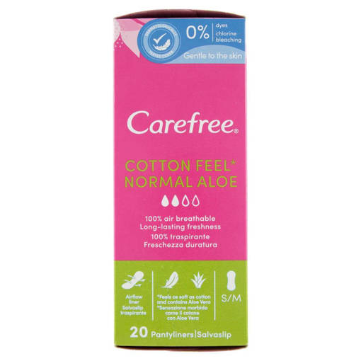 Carefree Cotton Aloe Salvaslip 20 pz  A.O.